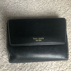 Black leather Kate Spade wallet